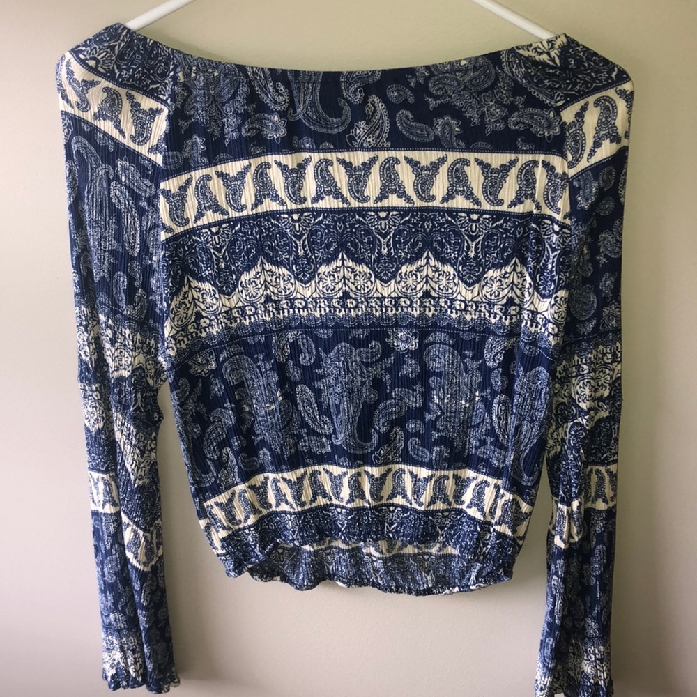 Blue Patterned Top - Picture 3 of 4